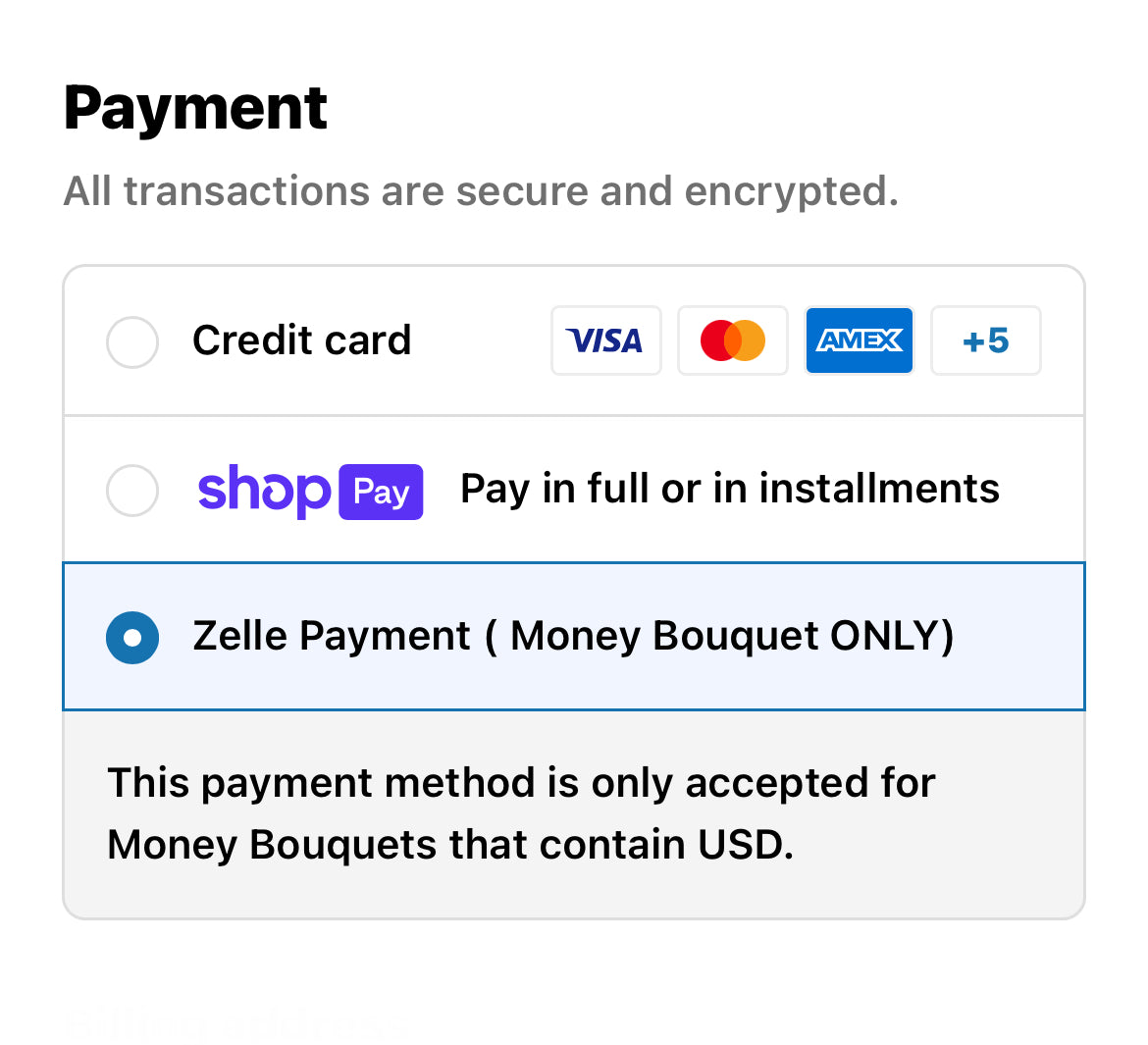 Floral Money Bouquet | Zelle Payment ONLY